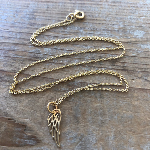 Tiny Open Wing Necklace