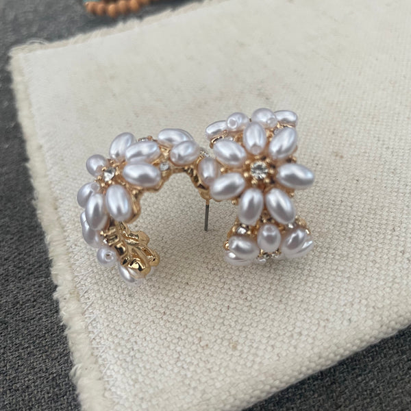 Vintage Pearl Hoops