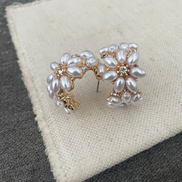 Vintage Pearl Hoops