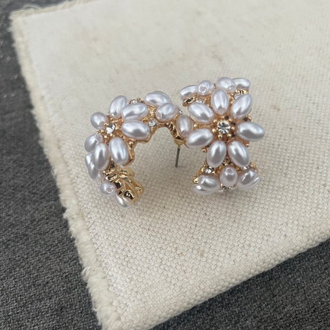 Vintage Pearl Hoops