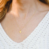 Hammered Cross Necklace
