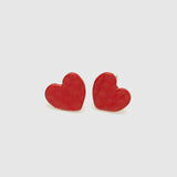 With Love Heart Studs