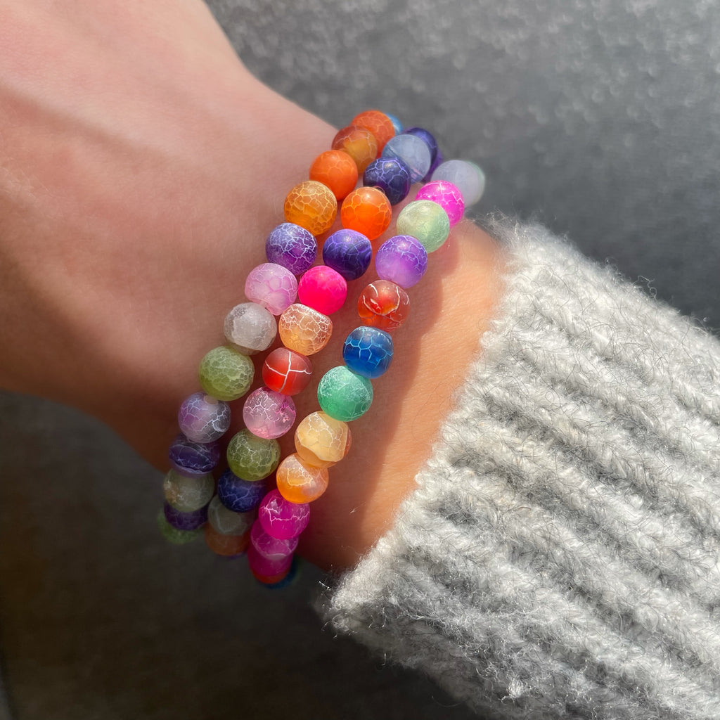 DIY Charm Bracelet with Beach Glass Charms  Swarovski Crystal Links