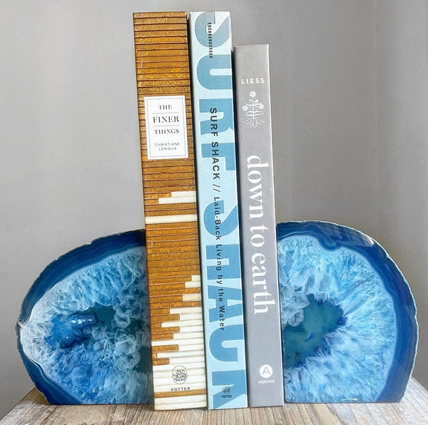 Ocean Agate Bookends