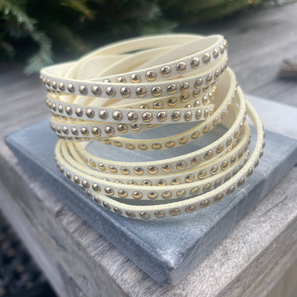Cream Triple Wrap Bracelet