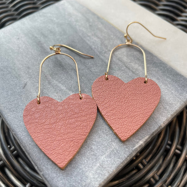 Leather Heart Drops