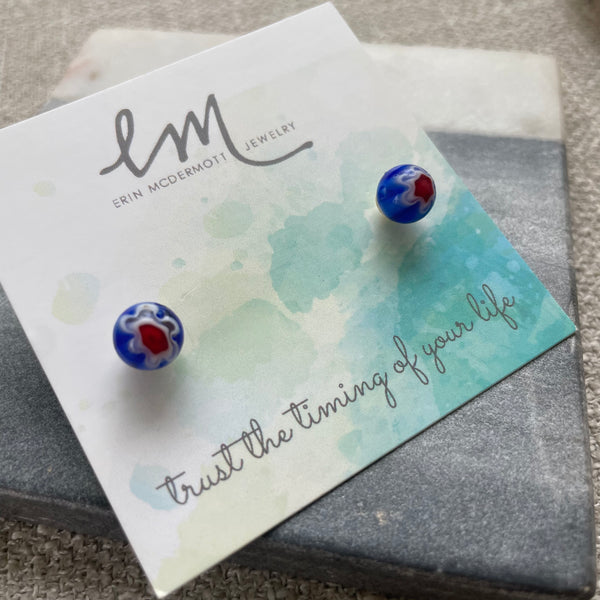 Venetian Glass Studs