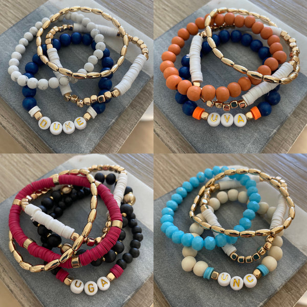 College Bracelet Bundles (choose any college or high school)