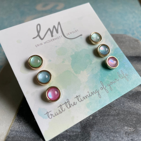 Sea Glass Studs