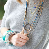Gold Half Diamond Necklace